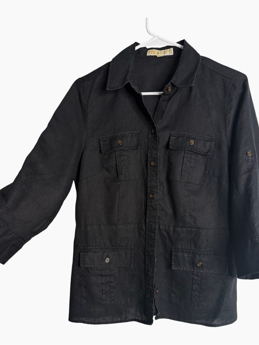 Linen shirt Michael by MK Button-Front, Safari, Breathable, Summer, Minimalist